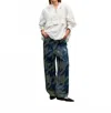 Mes Demoiselles Canvas Relaxed Pants In Redim In Blue