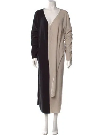 Pre-owned Mes Demoiselles Cashmere Long Dress In Black