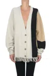 Mes Demoiselles Color Block Maxi Cardigan In Multi