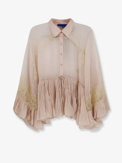 Mes Demoiselles Deccala Viscose Shirt In Brown