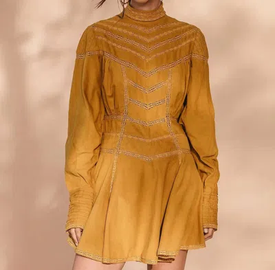 Mes Demoiselles Dress Bella In Ochre In Black