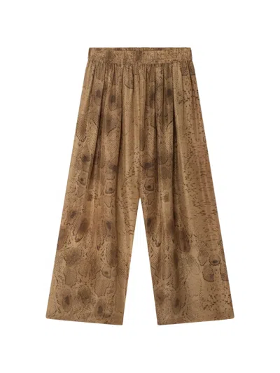 Mes Demoiselles Elasticated Trousers In Brown