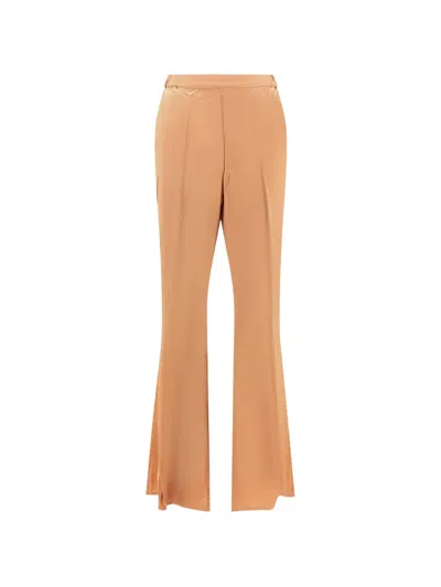 Mes Demoiselles Elasticated-waist Flared Trousers In Neutral