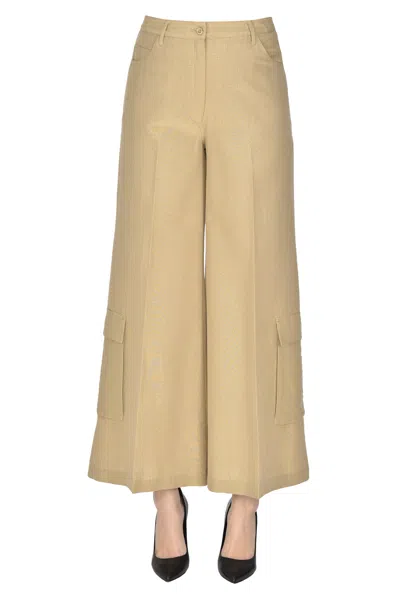 Mes Demoiselles Gilles Glittered Cargo Trousers In Neutral