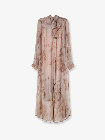 Mes Demoiselles Grace Long Viscose Dress In Neutral
