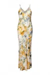 Mes Demoiselles Ilome Maxi Dress In Khaki Ocre In Multi