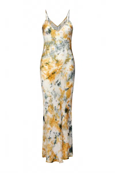 Mes Demoiselles Ilome Maxi Dress In Khaki Ocre In Multi