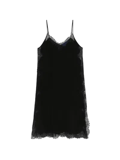 Mes Demoiselles Lace Trim Top In Black