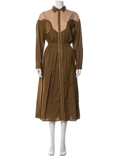 Pre-owned Mes Demoiselles Midi Length Dress In Brown
