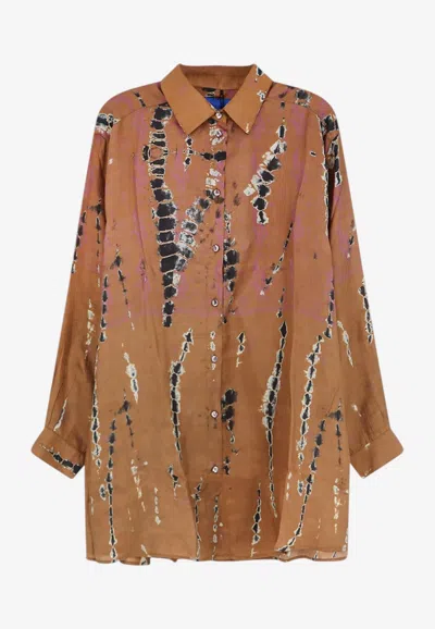 Mes Demoiselles Numar Printed Shirt In Brown
