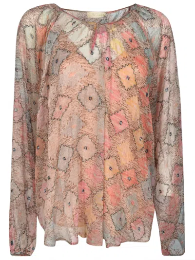 Mes Demoiselles Oversized Printed Blouse In Multicolor