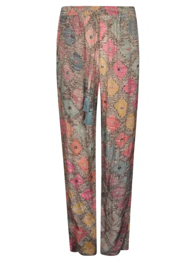 Mes Demoiselles Printed Cropped Trousers In Multicolor