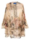 Mes Demoiselles Printed Top In Brown