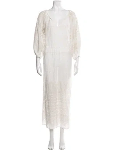 Pre-owned Mes Demoiselles Scoop Neck Long Dress