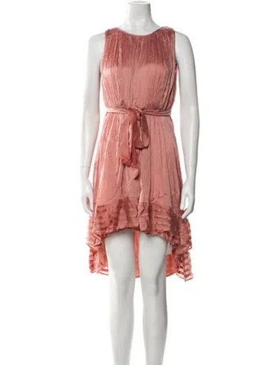 Pre-owned Mes Demoiselles Scoop Neck Midi Length Dress W/ Tags In Pink