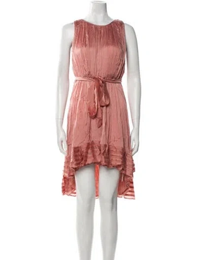 Pre-owned Mes Demoiselles Scoop Neck Midi Length Dress W/ Tags In Pink