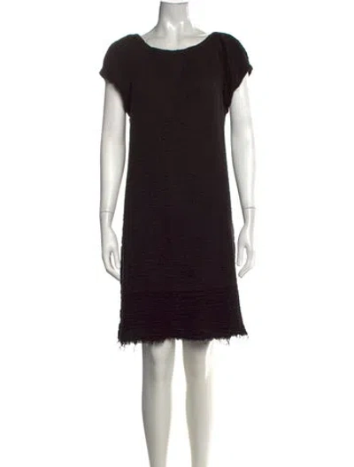Pre-owned Mes Demoiselles Scoop Neck Mini Dress In Black