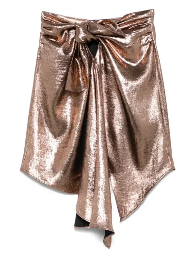 Mes Demoiselles Sheila Midi Skirt In Brown