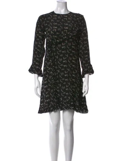 Pre-owned Mes Demoiselles Silk Mini Dress In Black