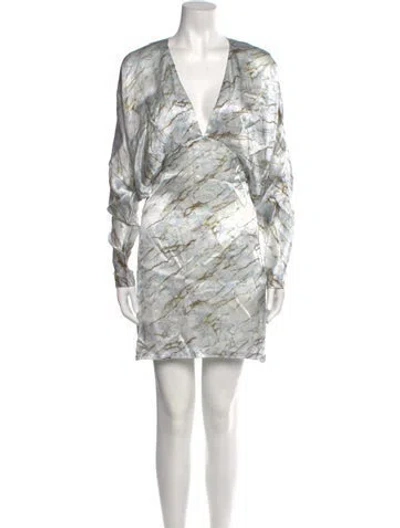 Pre-owned Mes Demoiselles Silk Mini Dress In Blue