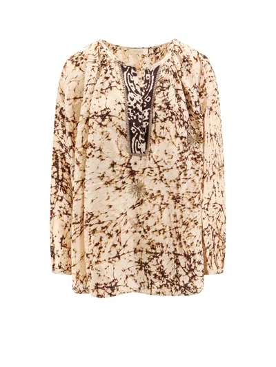 MES DEMOISELLES SILK TOP WITH ALL-OVER PRINT