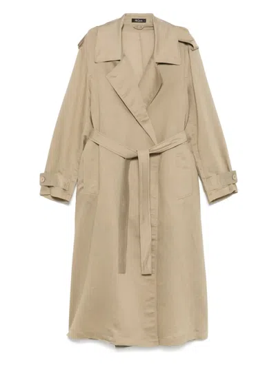 Mes Demoiselles Soleil Trench Coat In Brown