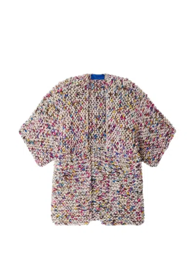 Mes Demoiselles Stami Short-sleeved Cardigan In Multi