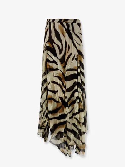 Mes Demoiselles Susu Zebra-print Elasticated Maxi Skirt In Neutral