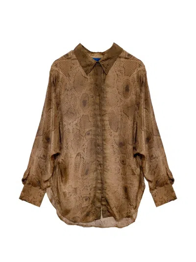 Mes Demoiselles Thurman Printed Shirt In Brown