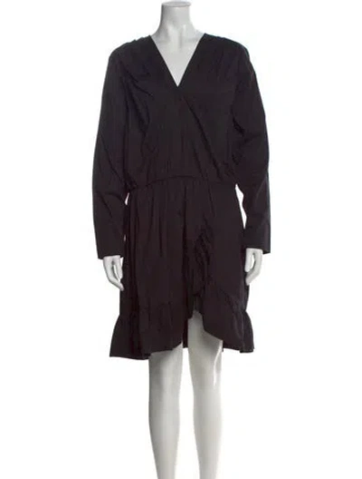 Pre-owned Mes Demoiselles V-neck Knee-length Dress In Black