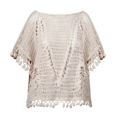 Mes Demoiselles Wolf Blouse Ivory In White