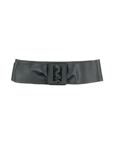 Mes Demoiselles Woman Belt Black Size M Leather