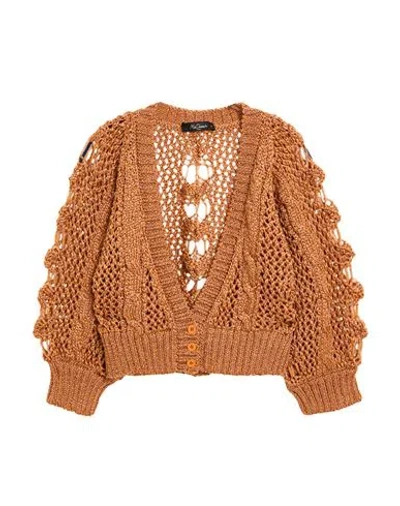 Mes Demoiselles Woman Cardigan Copper Size 2 Polyester, Viscose, Polyamide In Orange