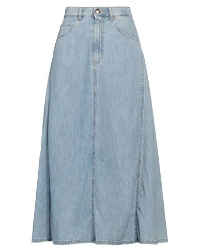 Mes Demoiselles Woman Denim Skirt Blue Size 6 Cotton