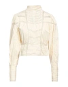 Mes Demoiselles Woman Top Ivory Size 4 Cotton In White
