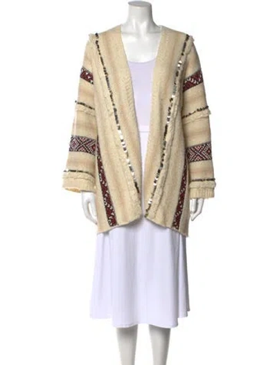 Pre-owned Mes Demoiselles Wool Patterned Sweater In Neutral