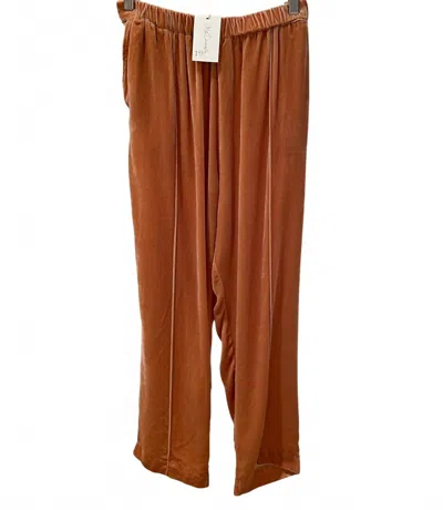 Mes Desmoiselles Women's Belami Pant In Nude Velvet In Black