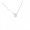 Mesa Blue Women's Faceted Moonstone Necklace In Gold/ White In Gold