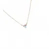 Mesa Blue Women's Mini Cubic Zirconia Opal Necklace In Gold In Gold