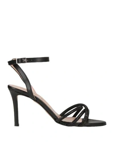 Mesamies Paris Woman Sandals Black Size 7 Textile Fibers
