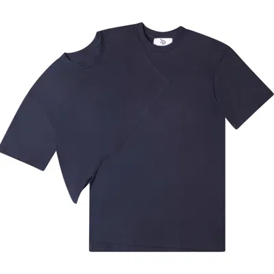 Mèsan Men's All Gender Cotton Reworked T-shirt Black