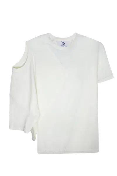 Mèsan Men's Neutrals All Gender Cotton Reworked T-shirt Neutral