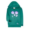 Mèsan Women's Floral Organic Cotton Sweatshirt Green In Green