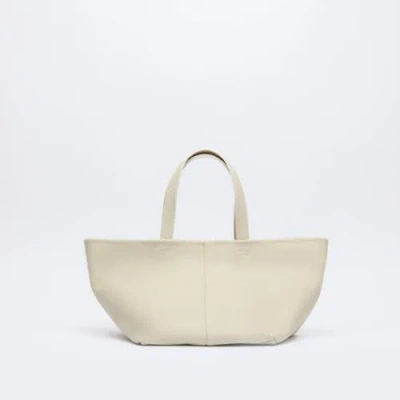 Mesch Ana Leather Tote In Ivory