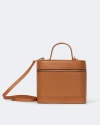 Mesch Baul Leather Bag In Caramel