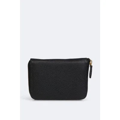 Mesch Compact Zip Wallet In Black