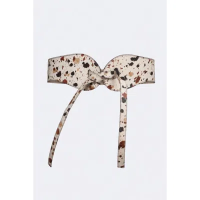 Mesch Esquel Hair-on Leather Belt In Speckled