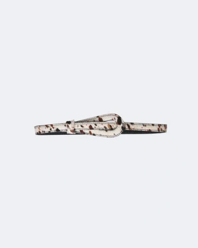 Mesch Pampa Hair-on Belt In Speckled Hair-on