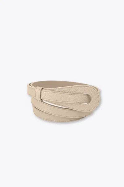 Mesch Pampa Leather Belt In Ivory