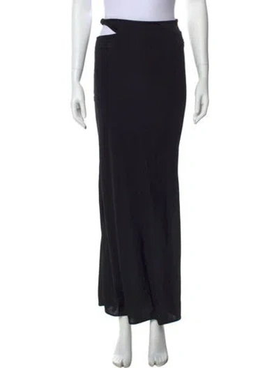 Pre-owned Meshika Long Skirt In Black